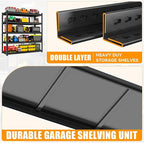 45.3" W X 17.7" D X 63" H Heavy Duty Garage Shelving Unit 4 Tier 2800 LBS Storage Shelves Adjustable Industrial Metal Wire Shelf Unit for Garage,Basement,Pantry,Warehouse,Commercial
