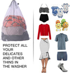 Kimmama XL Large Mesh Laundry, Heavy Duty Big Hole Coarse Mesh Bag with Drawstring Strap,24 x 36" White Travel Storage Bag for Clothes,Camping,Laundromat,Dorm,College,Carrying