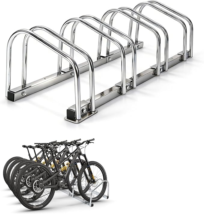 Freestanding Bike Floor Stand, Heavy Duty Bicycle Parking Rack for Garage Home Indoor Outdoor, Bike Storage Organizer Fits 22-28 Inch Wheels & 2.2 Inch Tire Width