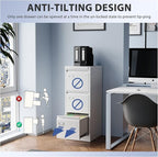 3 Drawer File Cabinet, Filing Cabinets for Home Office, Metal Vertical File Storage Cabinet with Lock, Locking File Cabinet for A4 Legal/Letter, 15" W x 17.7" D x 38.6" H, Assembly Required