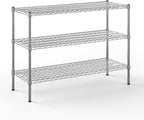 18" Deep x 48" Wide x 34" Height Wire Shelving Kit | 3-Tier | NSF Commercial Storage Rack Unit