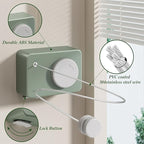 Danpoo Retractable Clothesline for Indoor/Outdoor Use - Adjustable 13.8ft Rust-Resistant Clothes Drying Line with Anti-Sag Function, Compact Design for Apartments, RV, Balcony & Laundry