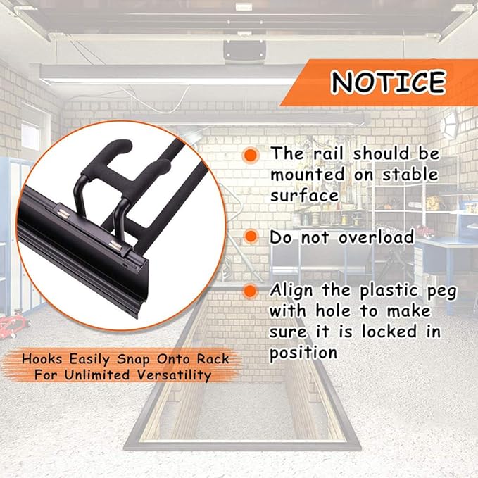 Ultrawall 24-Inch Wall Mounted Ski Rack, Holds Up to 300lbs, Powder-Coated Steel with Rubber Coating, Customizable Spacing, Easy Installation