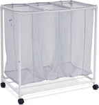 SEDLAV 3 Bag Mesh Rolling Sorter Laundry Cart