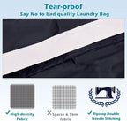 Heavy Duty Laundry Bag 2 Pack XL Nylon Laundry Bags with Straps, Washable Large Dirty Clothes Organizer with Drawstring Closure, Travel Washing Bag Fit a Laundry Hamper or Basket