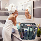 Mesh Shower Caddy Portable for College Dorm Room Essentials, 8-Pocket Large Shower Basket Tote Bag with 2 Handles for Toiletry, Bathroom, Beach, Camp, Gym