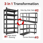 Metal Garage Shelving, 6-Tier 82" H x 39.4" W x 15.7" D Extra Tall Heavy Duty Storage Shelves Unit, Adjustable, Rust-Resistant Utility Rack for Warehouse, Basement, Pantry