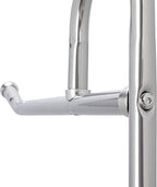 Household Essentials 6028-1 Rolling Laundry Cart with Hanging Bar - Chrome Finish, STORAGE, Metallic