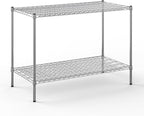 24" Deep x 48" Wide x 34" Height Wire Shelving Kit | 2-Tier | NSF Commercial Storage Rack Unit