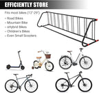 Commercial Grid Bike Rack for 10 Bikes - Heavy Duty Metal Bike Stand Floor, 66.1 LBS Q235 Steel Outdoor Bicycle Parking Rack for Garage, Retail, School, Backyard, Bike Shop (Single Side)