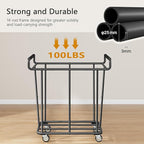 Large laundry hamper with Wheels, 360L 3 Bag Big Rolling Laundry Hamper Sorter Cart, Extra Large Laundry Clothes Hamper, Heavy Duty Laundry Basket Organizer for Laundry Room,Bathroom,Black