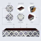 Handicrafts Home 10x6 Grey Small Bathroom Tray, Vanity Organizer for Perfume & Cosmetics, Kitchen Counter, Bathroom Tray, Guest Towel Holder, Decorative Napkin Holder, Bathroom Countertop Storage