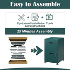 2 Drawer File Cabinet with Lock,Green Rolling File Cabinet for Home Office,Printer Stand, Metal Small Mobile Filing Cabinets on Wheels for Hanging Letter