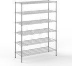 21" Deep x 54" Wide x 74" Height Wire Shelving Kit | 6-Tier | NSF Commercial Storage Rack Unit