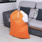 Heavy Duty Laundry Bag with Drawstring and Handle, Extra Large Travel Dirty Clothes Bag for Laundromat and Household, Durable Rip-Stop Laundry Hamper Liner, 28 x 40 Inch by SANFERGE, Orange