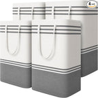 4 Pack Large Laundry Baskets, Laundry Hampers, Freestanding Waterproof Collapsible Clothes Bag with Extended & Reinforced Handles - Clothes Basket for Dorm, Bathroom, Home (75L)