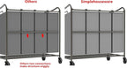 Simple Houseware 4-Bag Heavy Duty Laundry Sorter Rolling Cart, Dark Grey