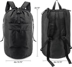 BeeGreen Laundry Bag Backpack w Adjustable Shoulder Straps College Dorm Essentials w Drawstring Closure for Travel Camp Heavy Duty Laundry Hamper Backpack Portable w Handle Xlarge Black