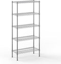 14" Deep x 30" Wide x 64" Height Wire Shelving Kit | 5-Tier | NSF Commercial Storage Rack Unit