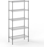 14" Deep x 30" Wide x 64" Height Wire Shelving Kit | 5-Tier | NSF Commercial Storage Rack Unit