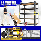 4 Pack 3 Tier Garage Shelving,Garage Storage Shelves,Adjustable Heavy Duty Metal Shelving Units and Storage Large Rack,Utility Steel Shelf For Shop Warehouse Pantry Basement Organizers 35"Hx33"Wx16"D