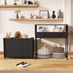 Laundry Hamper 3 Section, 150L Rolling Laundry Sorter Basket with 2 Shelves and 2 Drawers, 3 Compartment Clothes Organizer Cart with Wheels, Pull-Out Bags for Laundry Room, Bathroom, Bedroom