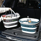 2 Pack Compact Collapsible Laundry Basket, Small Size Pop-Up Hamper Perfect for Bedroom Side,Bathroom,Travel, Not for Large Families, Foldable with Handle, Measures 16 x 12.5 x 9.5 In, (Gray)