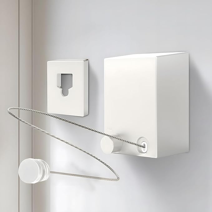 Retractable Clothesline, Clothes Line Retracting Indoor, Retractable Clothesline Indoor, Laundry Line Retractable, Not Sagging, Suitable for Balconies, Courtyards, Laundry Rooms