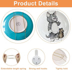 Plate Hangers for The Wall - Stainless Steel Invisible Heavy Duty Wire Plate Holder for 6-8 Inch Decorative Plates, Art Plates & Ceramic Plates with Wall Hooks