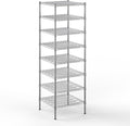 24" Deep x 24" Wide x 74" Height Wire Shelving Kit | 8-Tier | NSF Commercial Storage Rack Unit
