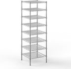 24" Deep x 24" Wide x 74" Height Wire Shelving Kit | 8-Tier | NSF Commercial Storage Rack Unit
