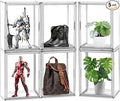 5 Pack X-Large Acrylic Shoe Box Size 14, Clear Sneaker Shoe Display Case Transparent Stackable Storage Box Purse Handbag Organizer, Figure Collectibles Showcase, Fit Underbed, Closet, Bathroom