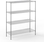21" Deep x 54" Wide x 64" Height Wire Shelving Kit | 4-Tier | NSF Commercial Storage Rack Unit
