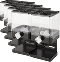 Honey-Can-Do Zevro Compact Dry Food Dispenser, Dual Control, Black/Chrome (Pack of 4)