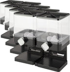 Honey-Can-Do Zevro Compact Dry Food Dispenser, Dual Control, Black/Chrome (Pack of 4)