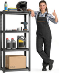 4-Tier Metal Garage Shelving Heavy Duty Adjustable Storage Shelves 2000lbs Capacity Steel Shelving Units Tool Rack Corner Shelf for Equipment & Tools (15.7" W × 9.8" D × 54.3" H)