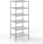 24" Deep x 30" Wide x 74" Height Wire Shelving Kit | 6-Tier | NSF Commercial Storage Rack Unit