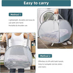 2 Pack Collapsible Laundry Baskets, 90L Large Foldable Laundry Basket, Durable Mesh Pop Up Hampers for Laundry, Dirty Clothes Laundry Hamper for Bedroom, Bathroom, Dorm, Laundry Room, Travel Grey