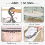 1 Tier Clothes Drying Rack Foldable, 31.5" Mesh Clothes Hanging Dryer, Space Saving Sweater Drying Rack, Laundry Rack,with Internal Fixation, for Clothes, Towels, Underwear, Indoor, Outdoor