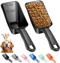 2-Pack Dog Food Scoop 1 Cup, Plastic Pet Food Measuring Scoop With Measuring Lines (1/2 & 1 Cup Markings) for Dogs, Cats, Fish, Bird（Black)