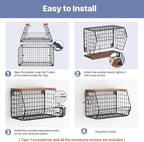 Housolution Wall Mounted Fruit Basket for Kitchen, Hanging Fruit Bowl Wire Baskets with 4 Hanger Hooks, Potato and Onion Storage, Countertop Organizer for Snack, Fruits and Vegetable Storage