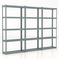 Giantex 5-Tier Storage Shelves Set of 3, Height Adjustable Metal Storage Utility Rack Shelf with Anti-Tipping Device, Heavy Duty Garage Shelving for Warehouse, Basement, 35.5" x 12" x 72", Grey