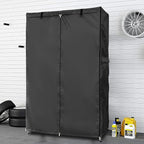 Wire Rack Covers,Heavy Duty 600D Dustproof Waterproof Storage Rack Covers for Metal Shelves,Storage Shelf Cover with Zipper for Wire Shlef,36''W x 19''D x 72''H,Black with Clear Front