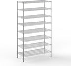 21" Deep x 48" Wide x 86" Height Wire Shelving Kit | 8-Tier | NSF Commercial Storage Rack Unit
