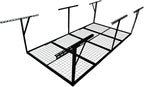 3 X 8 FT Garage Ceiling Storage Racks, Heavy Duty Overhead Garage Storages Rack with Adjustable Hight, Metal Hanging Garages Storage Rack with Support Rod, 22''- 40" Adjustable, 600 LBS (Black, 3x8FT)