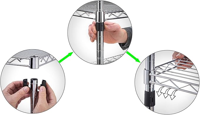 24" Deep x 36" Wide x 34" Height Wire Shelving Kit | 2-Tier | NSF Commercial Storage Rack Unit