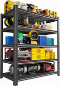 72" H x 39.4" W Metal Storage Shelves, 5-Tier Garage Shelving Unit, Heavy Duty & Adjustable, Easy Assemble Rust-Resistant Utility Rack for Pantry Kitchen, Pantry, Basement, Warehouse