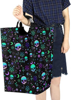 Magic Skull Laundry Basket for College Dorm,50L Collapsible Portable Laundry Hamper Storage Basket for Toys Clothes Organizer