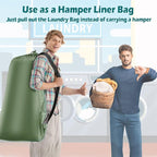Heavy Duty Laundry Bag 2 Pack XL Nylon Laundry Bags with Straps, Washable Large Dirty Clothes Organizer with Drawstring Closure, Travel Washing Bag Fit a Laundry Hamper or Basket