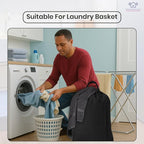 LFH Home Large Premium Cotton Canvas Laundry Bag with Drawstring and Handles Heavy Duty, Multi-Use, and Washable for Home, Travel, College or Storage 28x 40 (Pack of 6)-Black